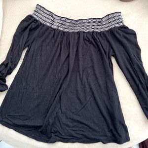 Three quarter sleeve off the shoulder top